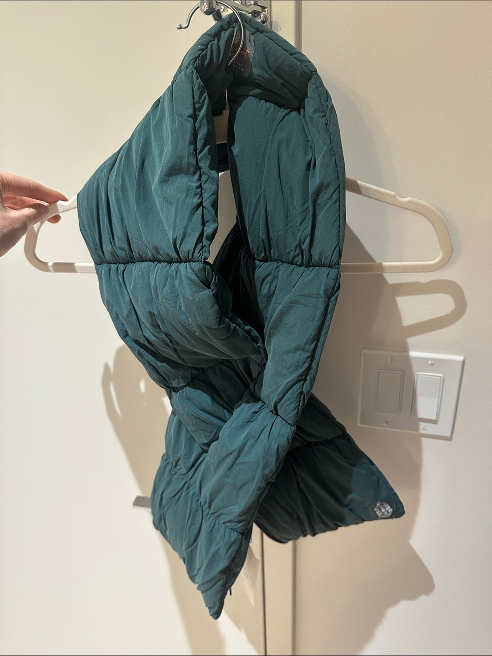 FP Movement by Free People Teal Quilted Scarf Wrap